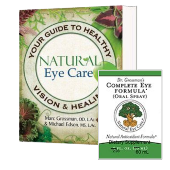Natural Eye Care Book plus Dr. Grossman's Complete Eye Formula (oral spray)