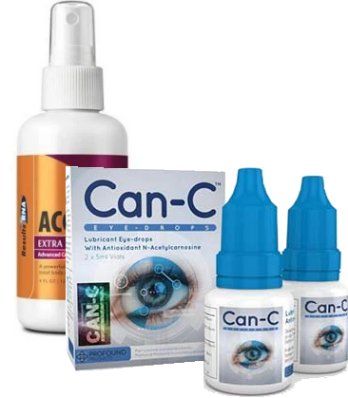 Advanced Lens Can-C eyedrops plus Glutathione Package 1G