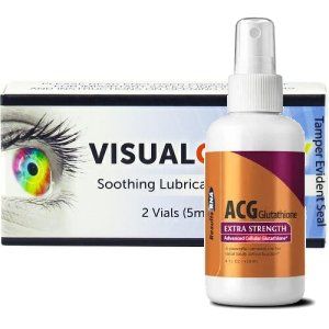 Advanced Lens Visual Ocuity Eyedrops (replaces Can-C eyedrops) plus Glutathione Package 1G
